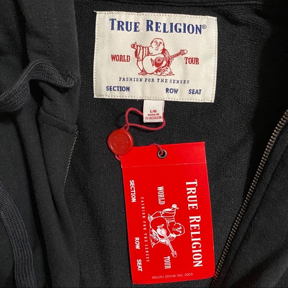 True Religion BrokenTrue Graphic Zip UP Sweatshirt - Picture 16 of 16